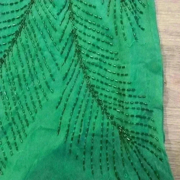 Rory Beca Haldi Beaded Dress size Small Kelly Green - Picture 7 of 16